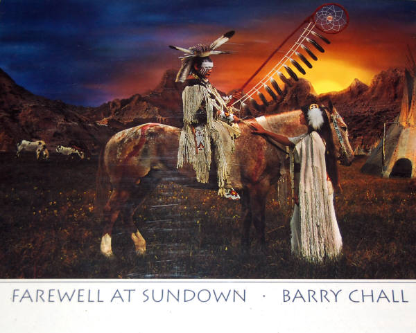 Leanin'  Tree 16 x 20 poster Farewell at Sundown. Art by Barry Chall.
