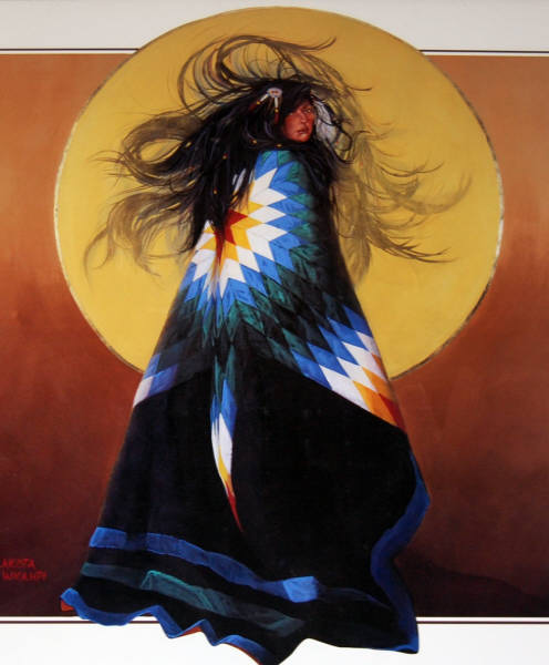 Lakota Wichapi. Leanin' Tree poster SKP877. Art by Shirley Arrants. 