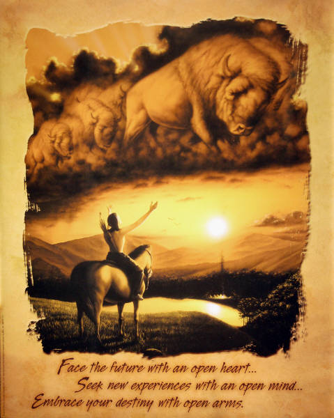 Buffalo Spirit. Artist Matt Westrup. Leanin' Tree Poster SKP30118-1.