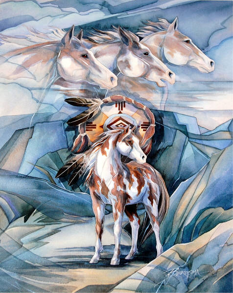 Leanin' Tree Collectors' Card ISL22615 I AM THE WIND by Jody Bergsma