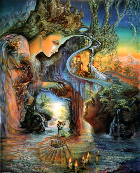 Sweet Synergy. Artist Josephine Wall. Leanin' Tree Poster SKP30034.