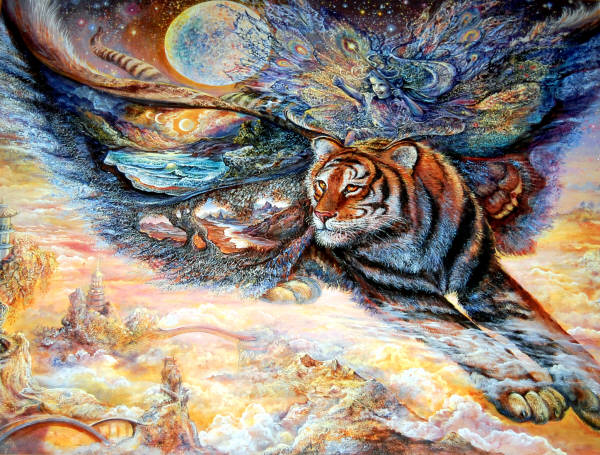 Tigermoth. Leanin' Tree Poster SKP30044. Art by Josephine Wall.